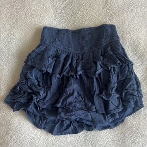 Hollister Dark Blue Ruffle Skirt